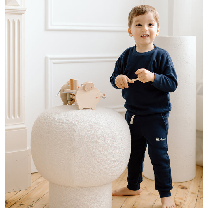 Unisex Crewneck & Sweatpant Set - Blueberry Blue