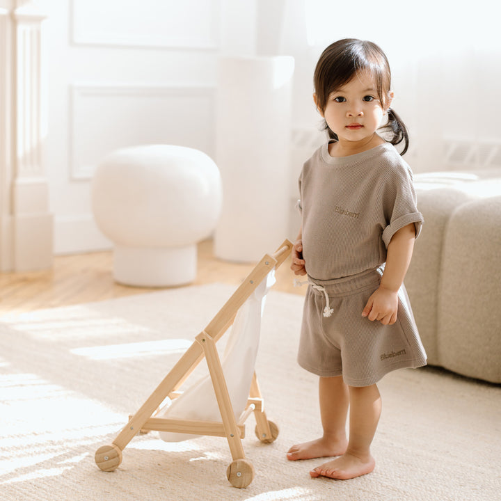 Waffle Seamless Top - Taupe