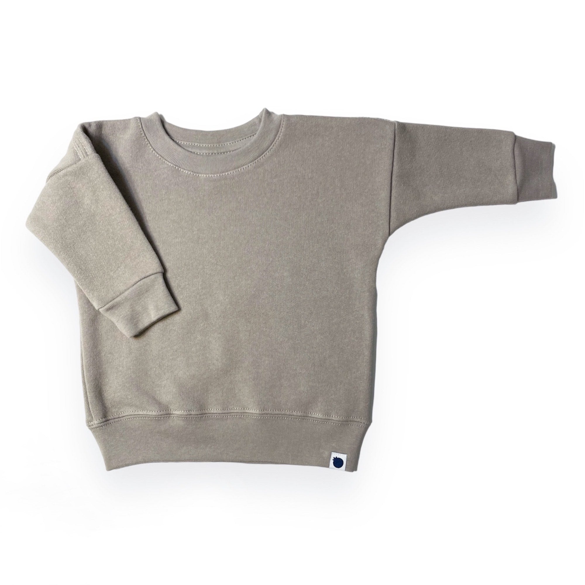 Unisex Fleece Sweatshirt for Babies & Kids - Taupe | Blueberri