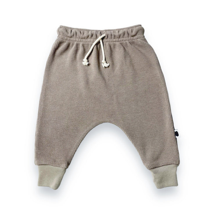 Waffle Harem Pant - Taupe