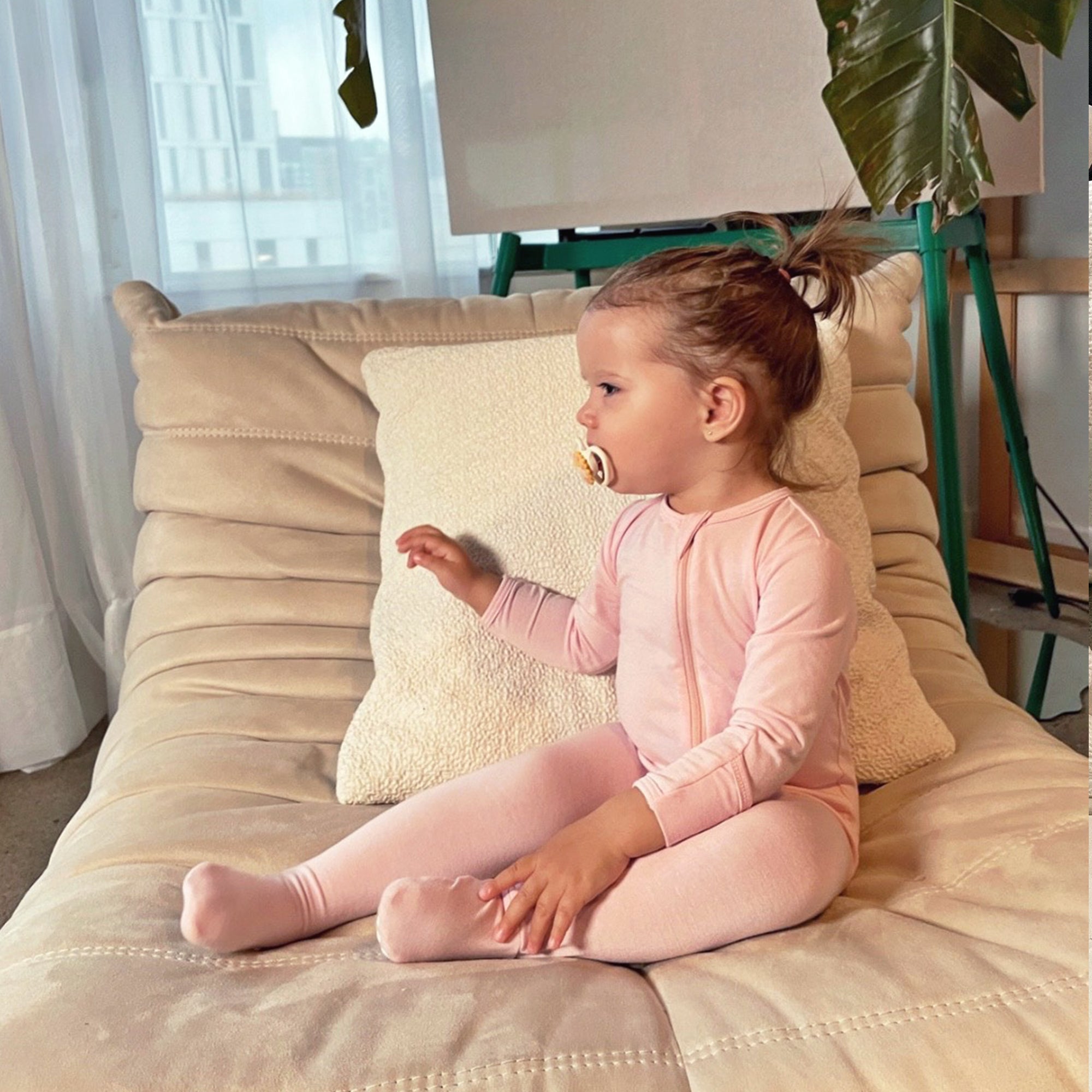 Bamboo Footie Sleeper - Baby Pink