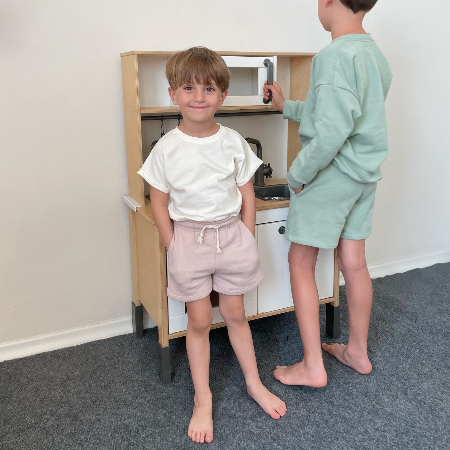 French Terry Shorts - Dusty Rose
