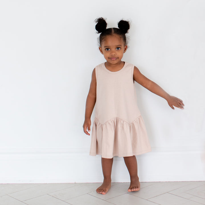 Ruffle Hem Dress - Dusty Rose
