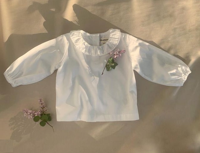 Classic Ruffle Shirt for Babies & Kids - White