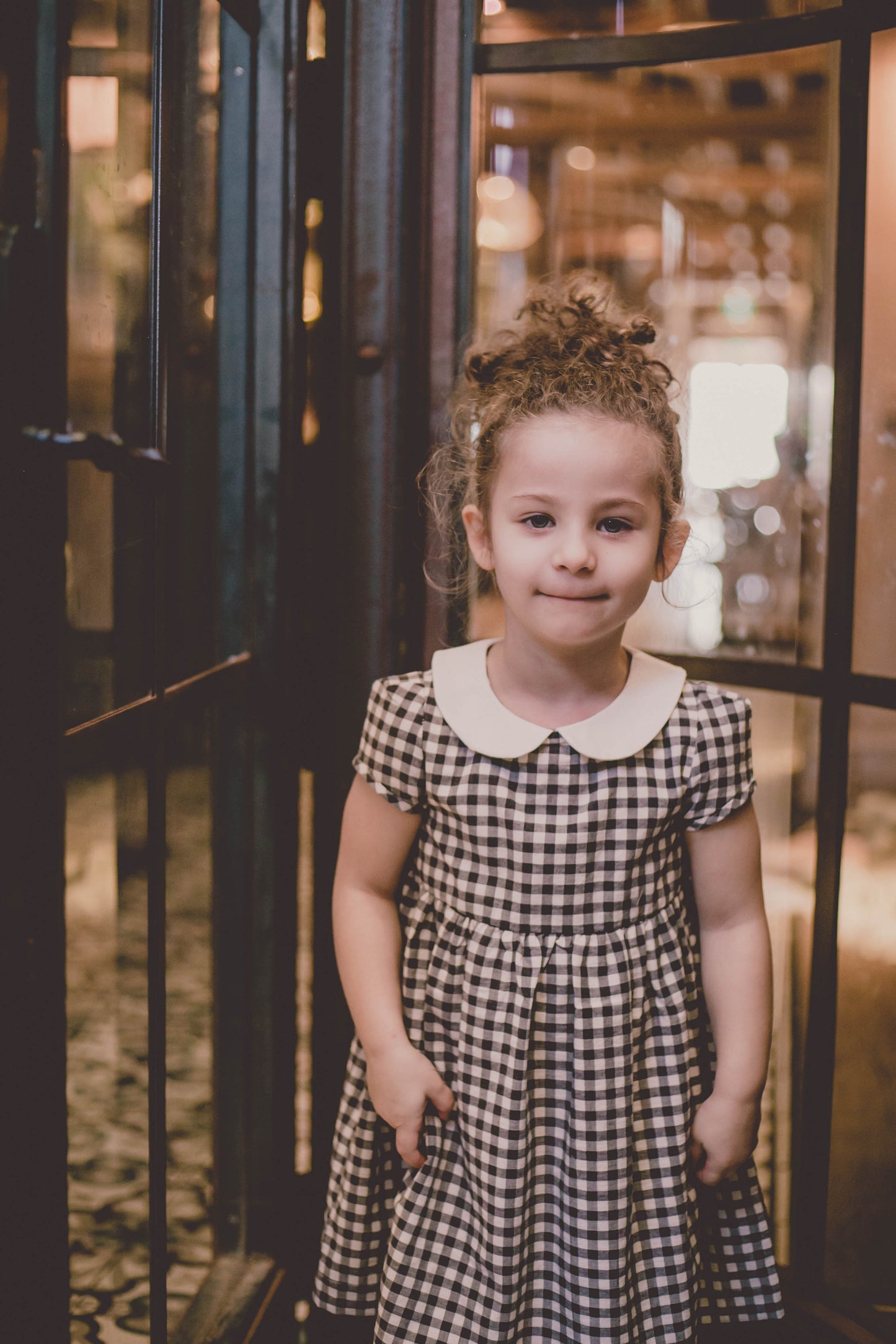 Contrast Collar Baby Doll Dress