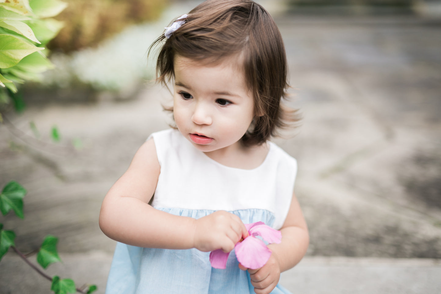 Contrast Yoke Dress – Baby Blue