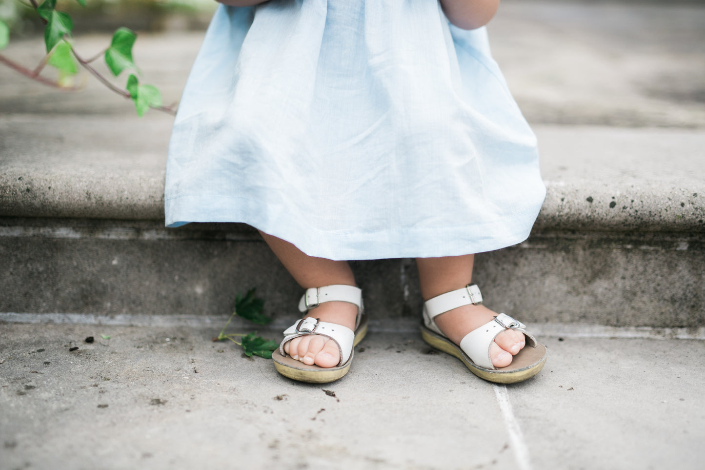 Contrast Yoke Dress – Baby Blue