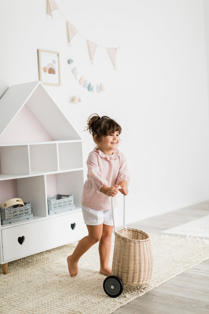 Classic Ruffle Shirt for Babies & Kids - Pastel Pink