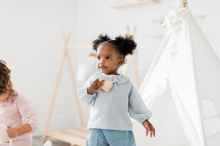 Classic Ruffle Shirt for Babies & Kids - Blue