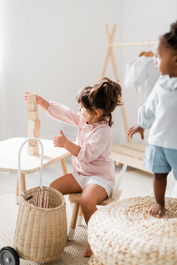 Classic Ruffle Shirt for Babies & Kids - Pastel Pink