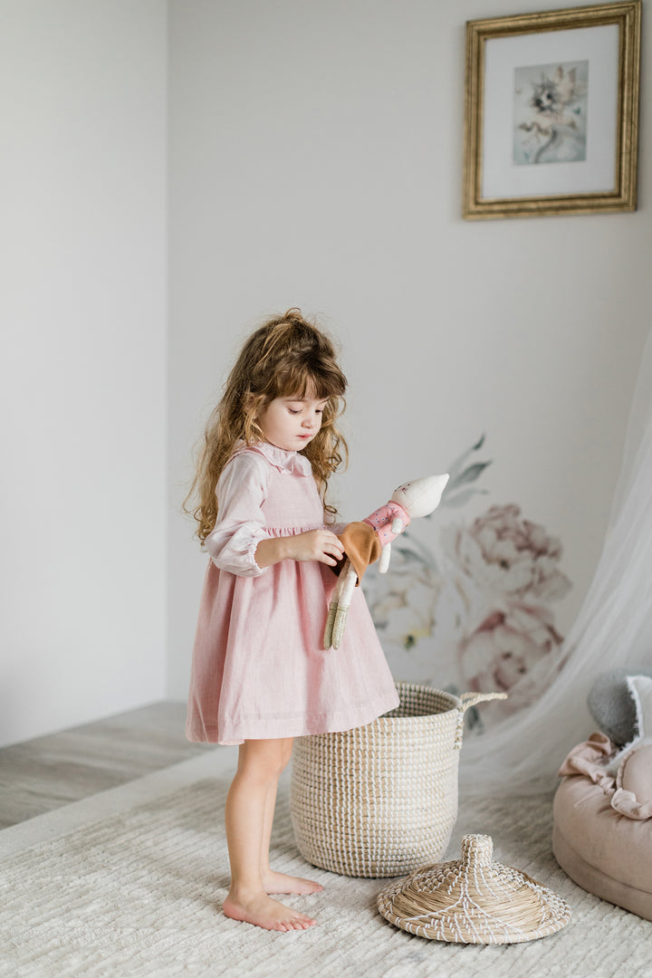 Classic Ruffle Shirt for Babies & Kids - Pastel Pink
