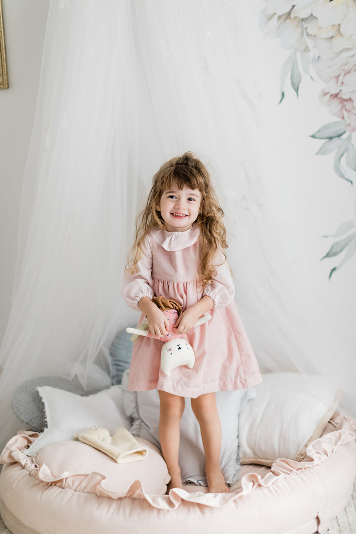 Classic Ruffle Shirt for Babies & Kids - Pastel Pink
