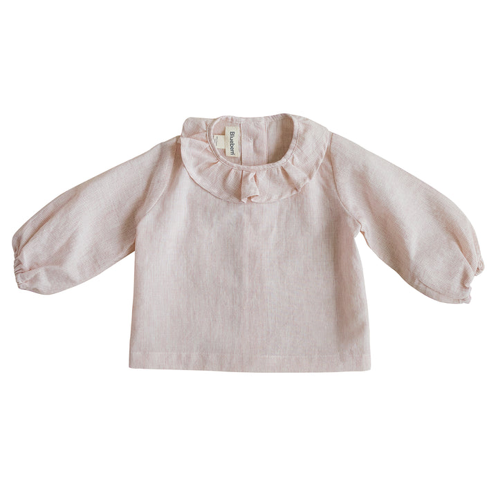 Classic Ruffle Shirt for Babies & Kids - Pink Stripe