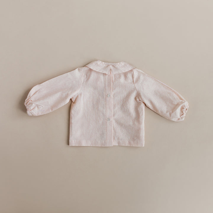 Classic Ruffle Shirt for Babies & Kids - Pink Stripe