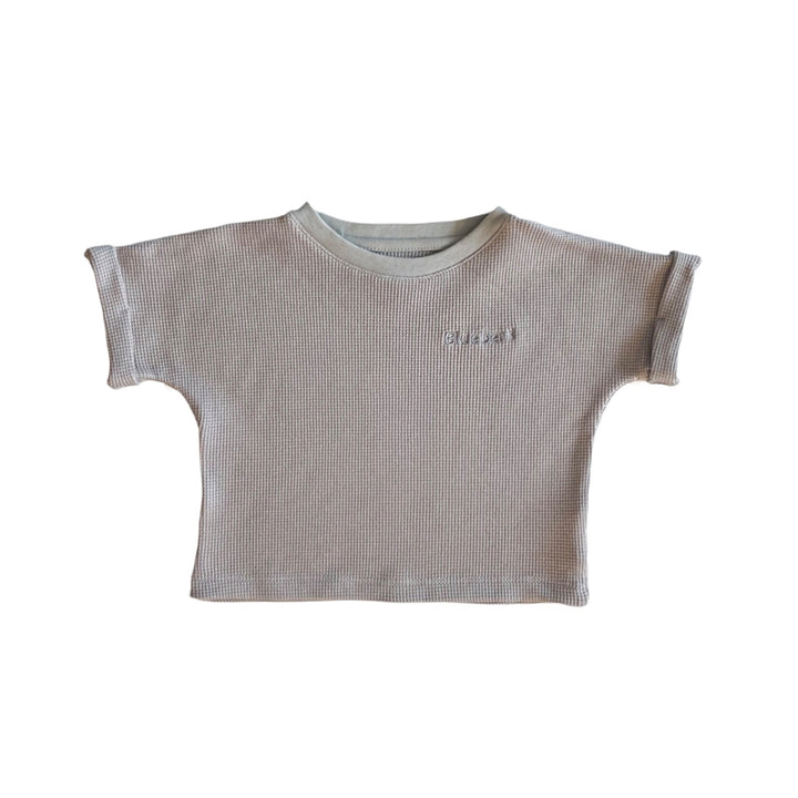 Waffle Seamless Top - Opal Grey