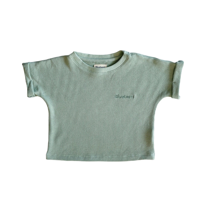 Waffle Seamless Top - Seafoam Green