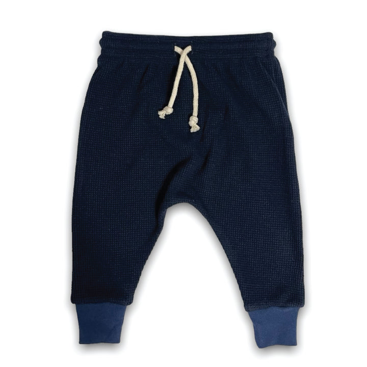 Waffle Harem Pant - Blueberry Blue