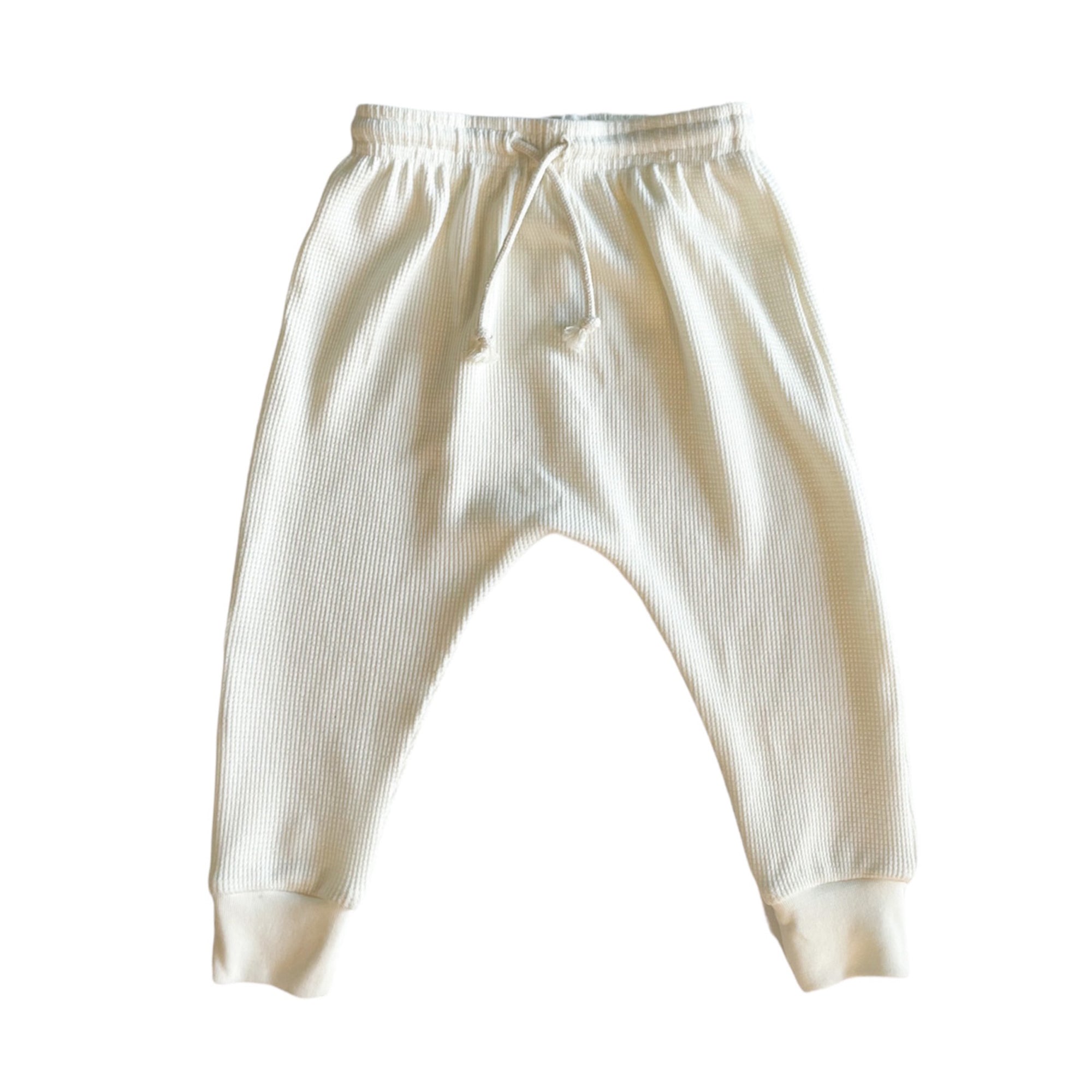 Waffle Harem Pants - Antique White