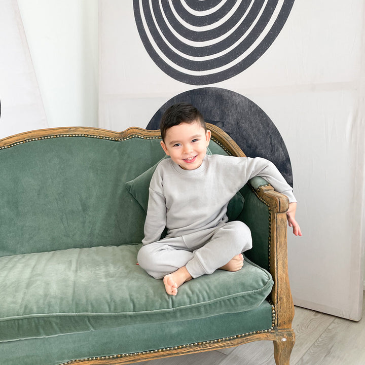 Unisex Crewneck and Sweatpant Set - Opal Grey