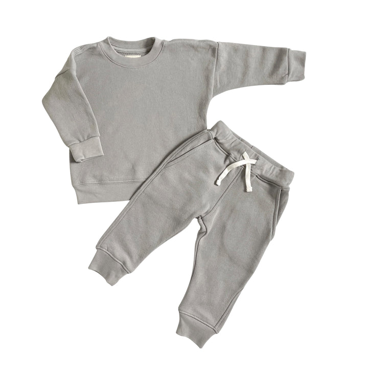 Unisex Crewneck and Sweatpant Set - Opal Grey