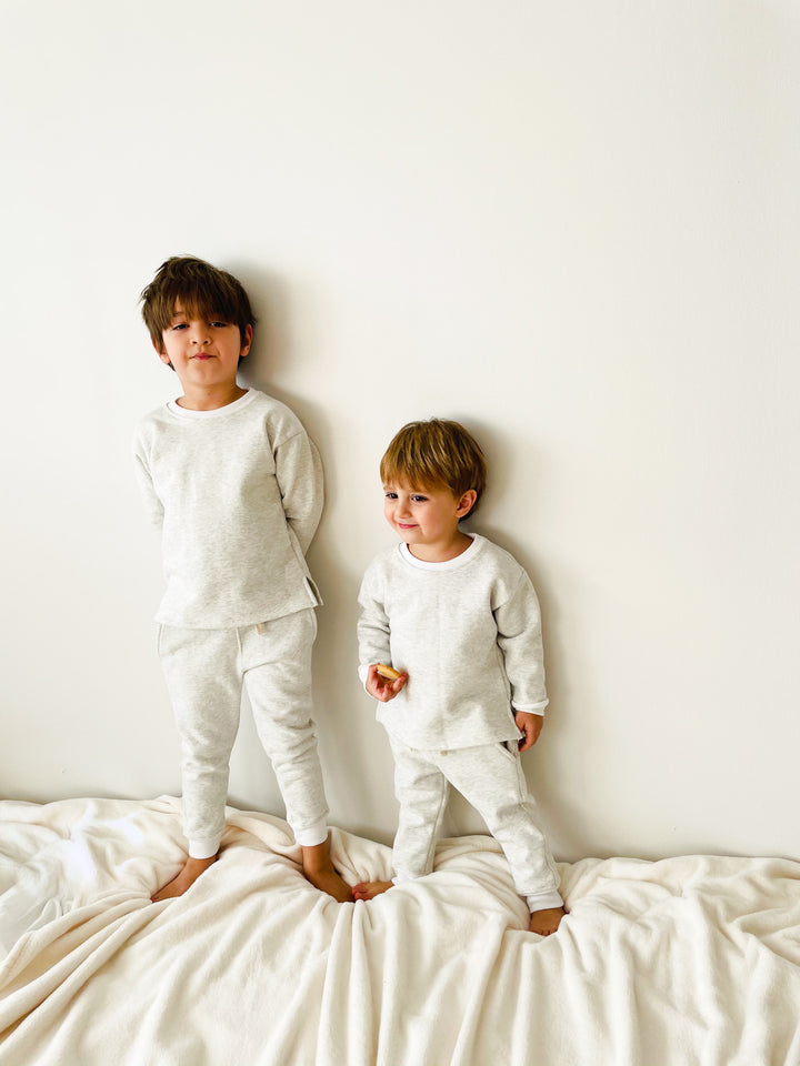 Unisex Fleece Sweatpants - Oatmeal