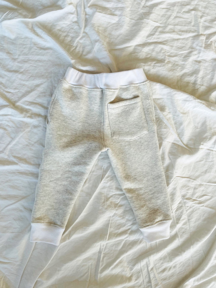 Unisex Fleece Sweatpants - Oatmeal