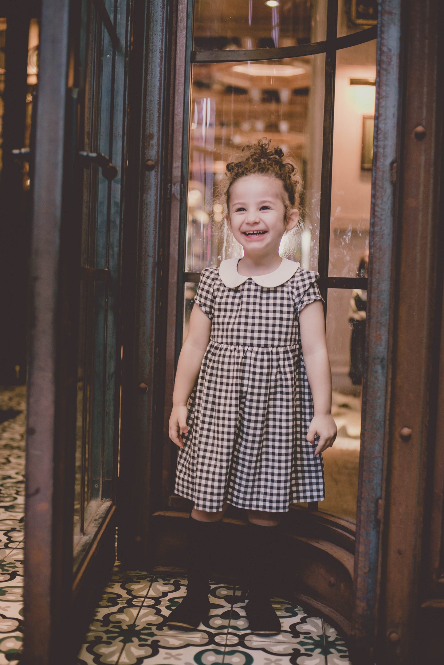 Contrast Collar Baby Doll Dress