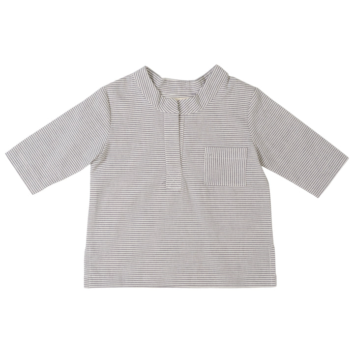 Mandarin Collar Shirt - Grey