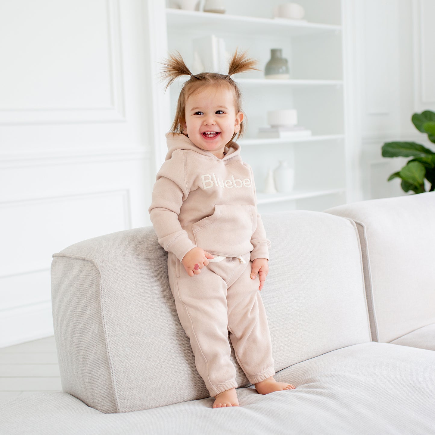 Unisex Hoodie And Sweatpant Fleece Set - Dusty Rose