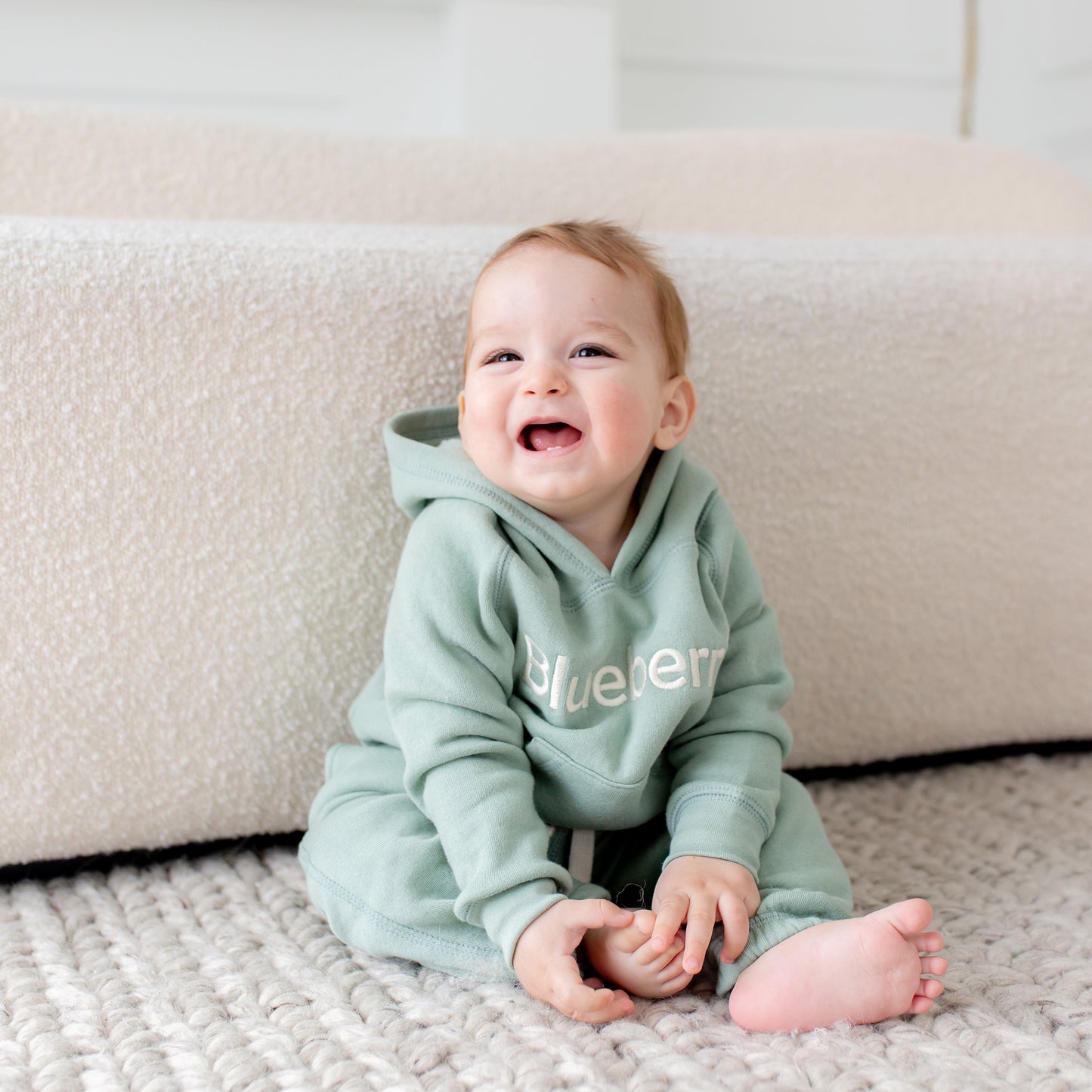 Unisex Hoodie And Sweatpant Fleece Set - Seafoam Green