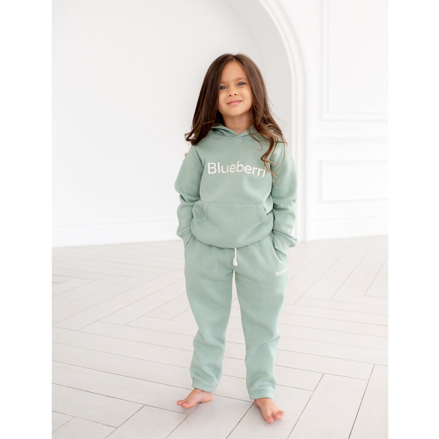 Unisex Hoodie And Sweatpant Fleece Set - Seafoam Green