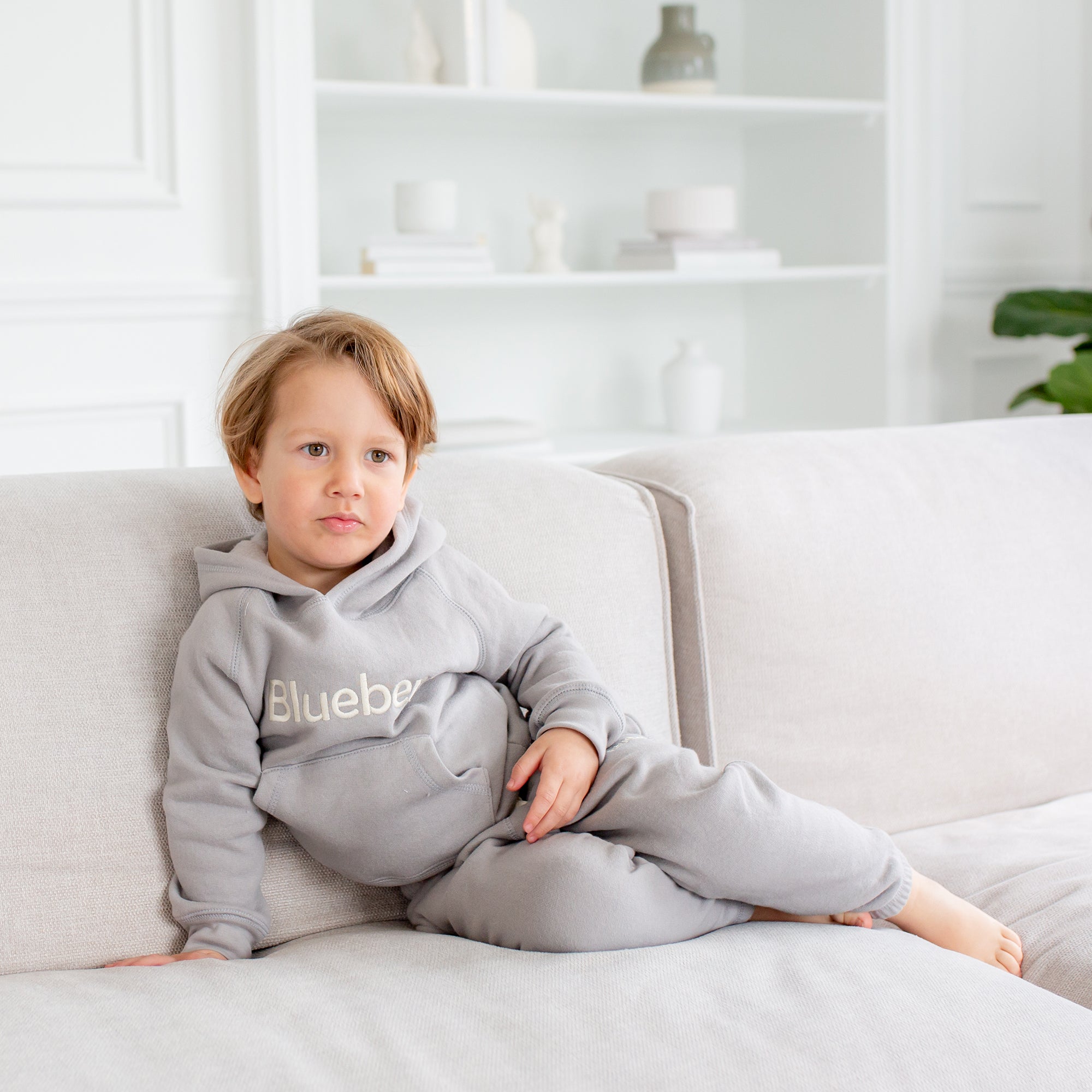 Unisex Hoodie And Sweatpant Fleece Set - Opal Grey