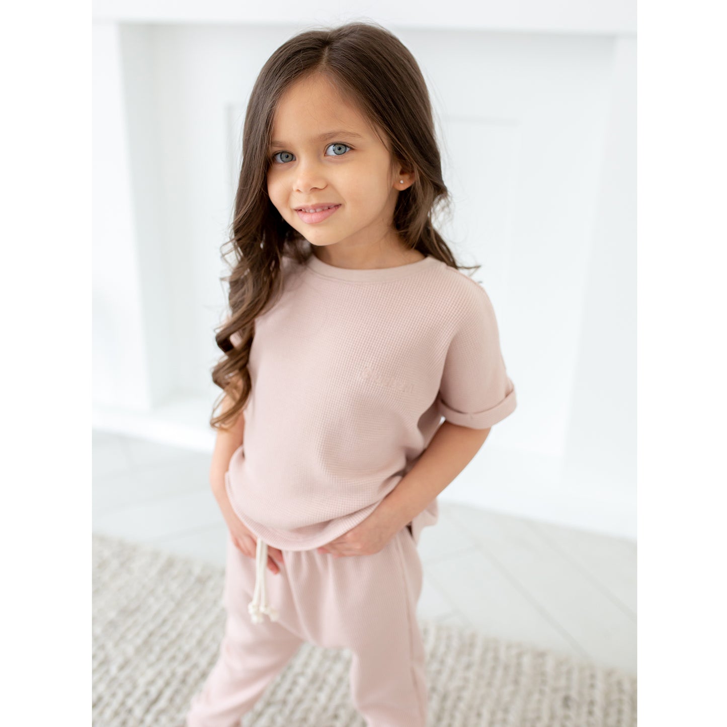 Waffle Seamless Top - Dusty Rose