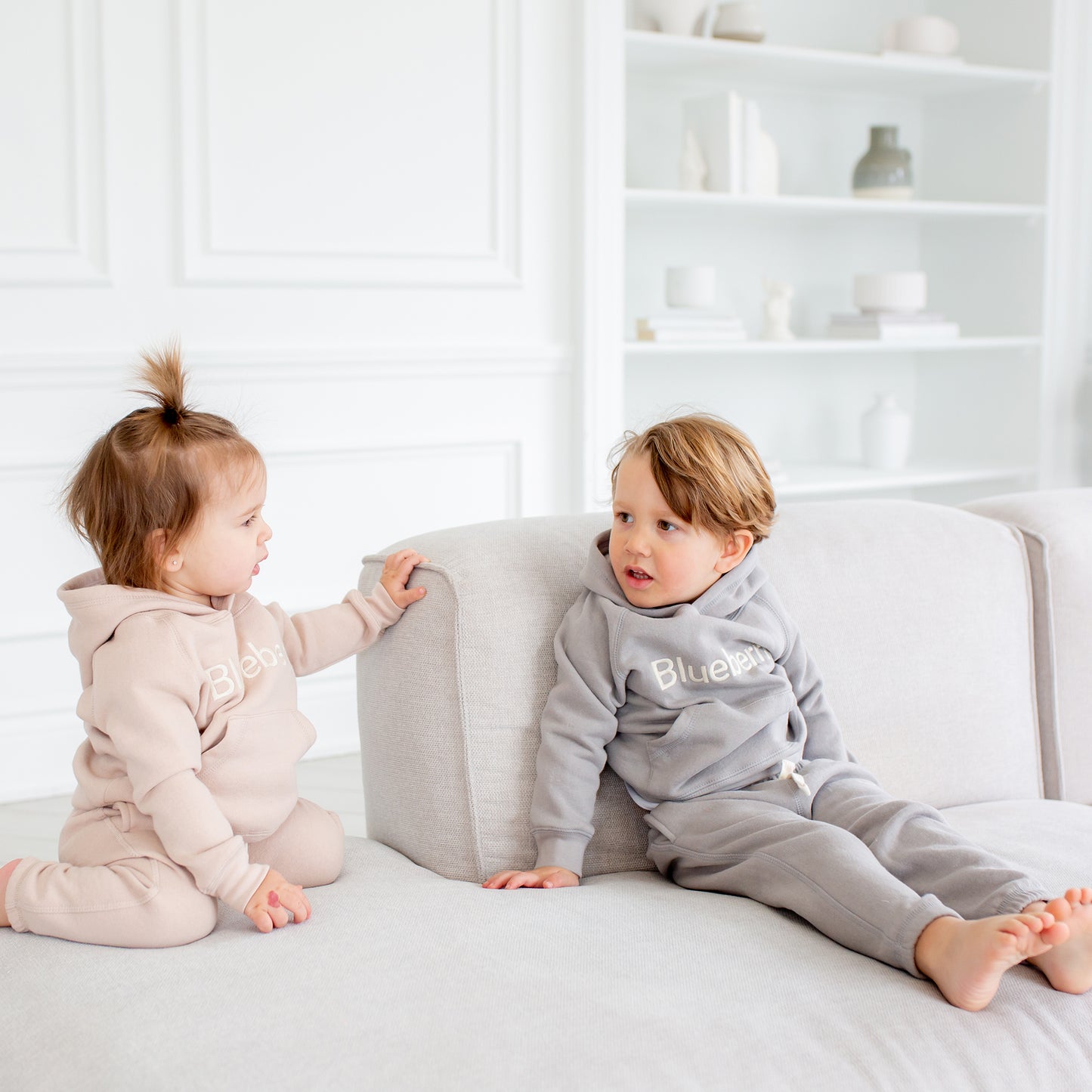 Unisex Hoodie And Sweatpant Fleece Set - Opal Grey