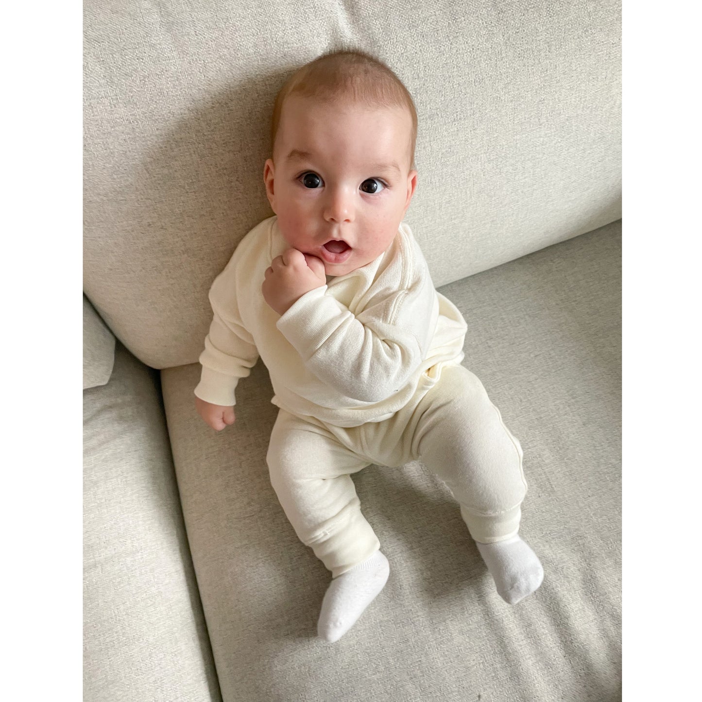 UNISEX FRENCH TERRY SET - ANTIQUE WHITE