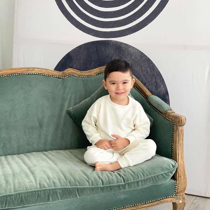 Unisex Crewneck & Sweatpant Set - Antique White