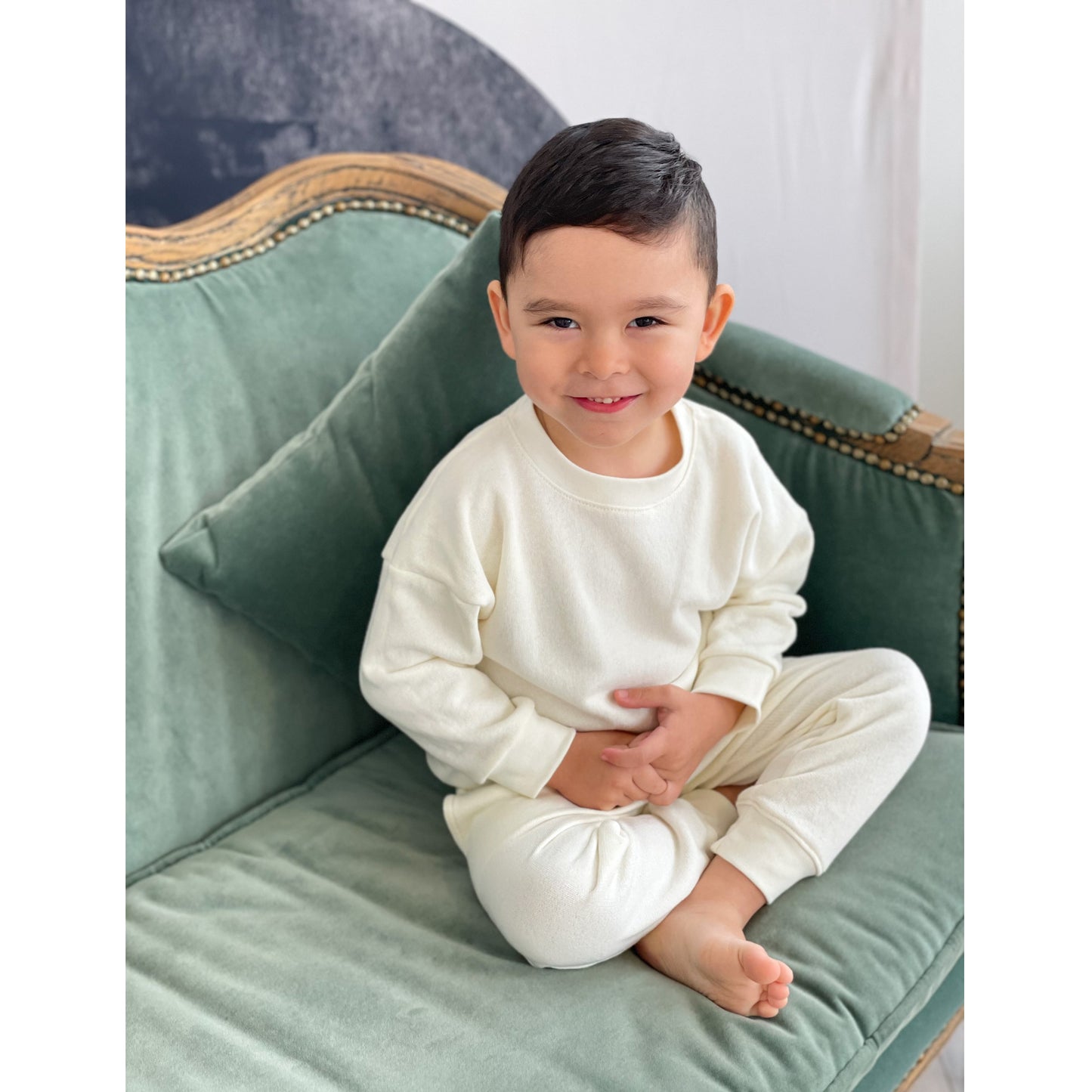 UNISEX FRENCH TERRY SET - ANTIQUE WHITE