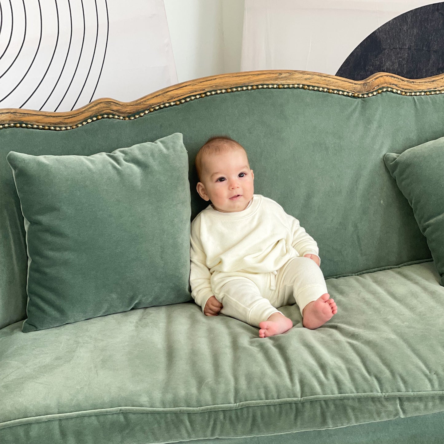 UNISEX FRENCH TERRY SET - ANTIQUE WHITE