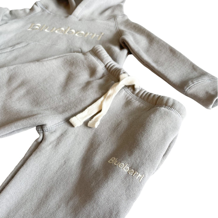 Unisex Hoodie And Sweatpant Fleece Set - Opal Grey