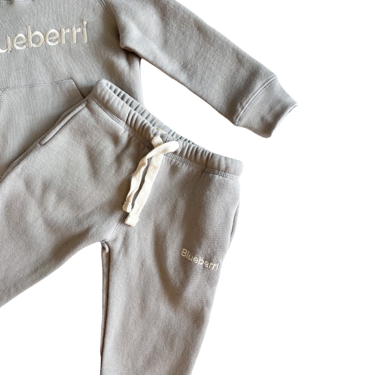 Unisex Hoodie And Sweatpant Fleece Set - Opal Grey