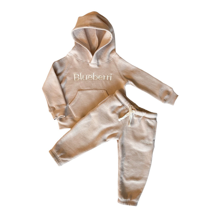 Unisex Hoodie And Sweatpant Fleece Set - Dusty Rose