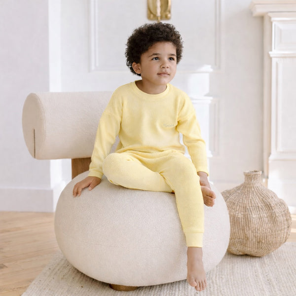 Waffle Long-Sleeve Top & Waffle Harem Pant Set