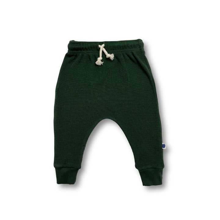 Waffle Harem Pant - Forest Green