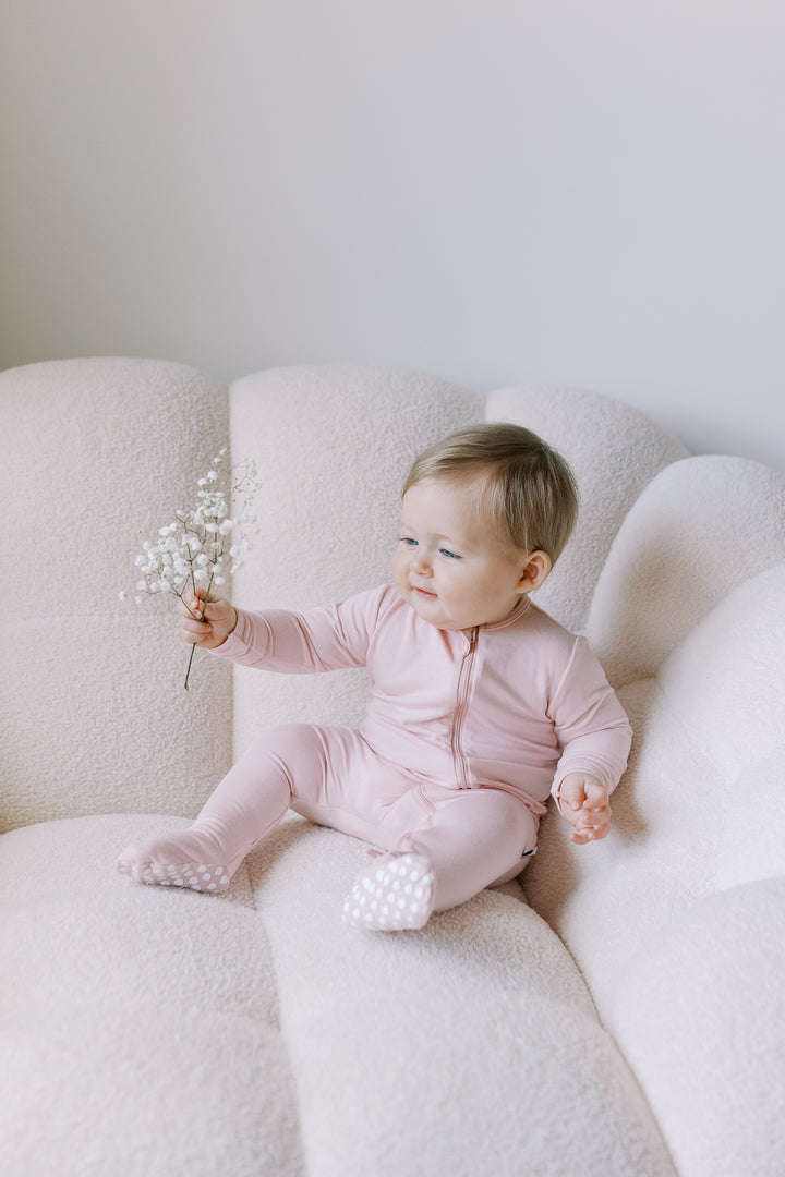 Bamboo Footie Sleeper - Baby Pink
