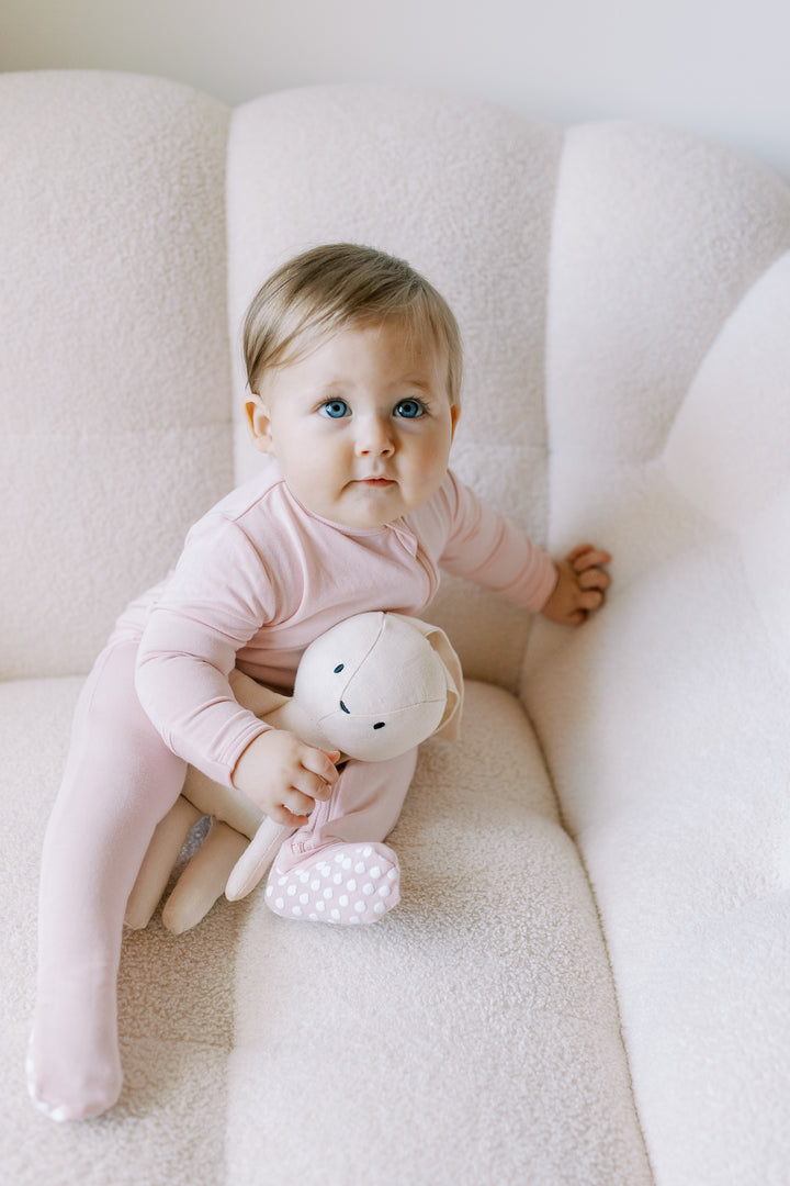 Bamboo Footie Sleeper - Baby Pink