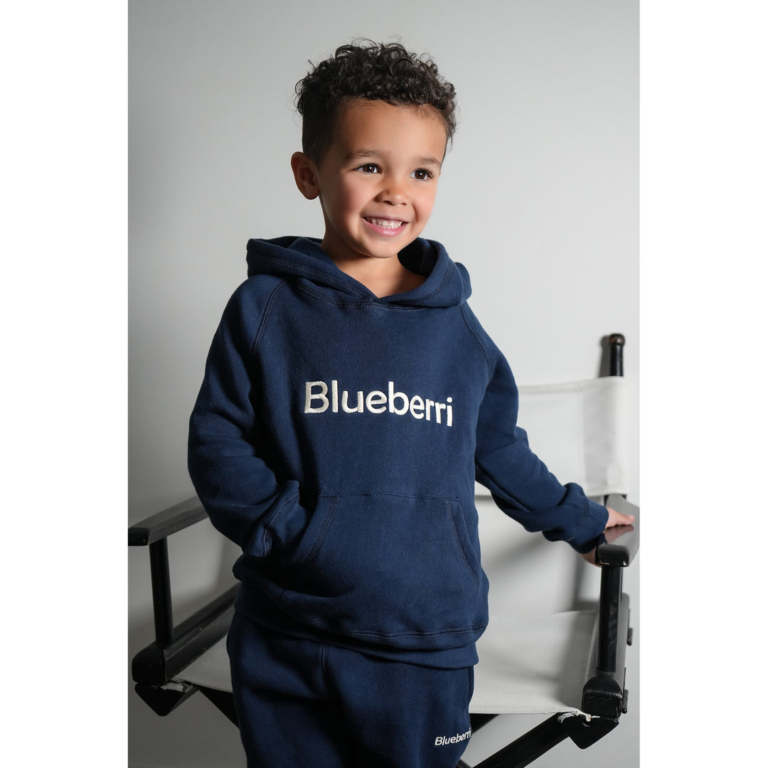 Unisex Hoodie And Sweatpant Fleece Set - Blueberry Blue