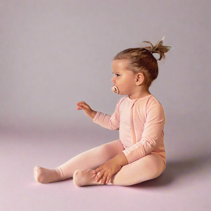 Bamboo Footie Sleeper - Baby Pink