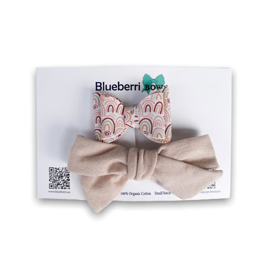 Blueberri Bow Set - Dusty Rose