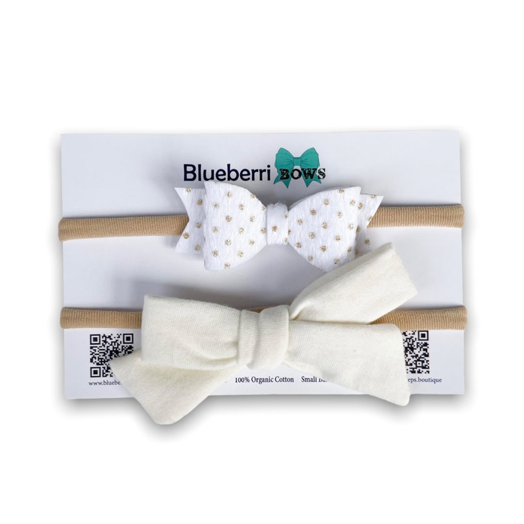 Blueberri Bow Set - Antique White