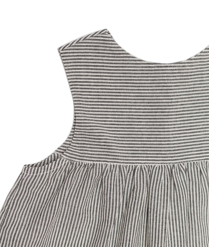 Contrast Yoke Dress – Grey